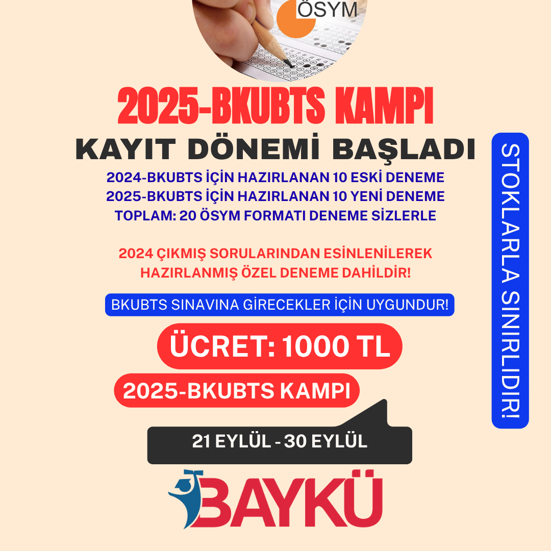 2025-BKUBTS SINAV KAMPI
